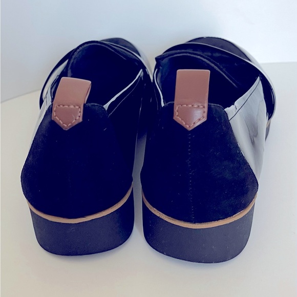 Dr Scholls Black Loafers Patent Faux Leather Shoes Women Size 8.5 Slip On - Picture 8 of 12